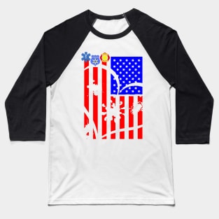 Distressed American Flag Baseball T-Shirt